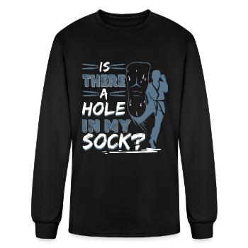 Is there a hole in my sock? - Men's Long Sleeve T-Shirt - black - Front