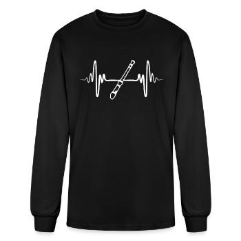 Flute Sketch - Men's Long Sleeve T-Shirt - black - Front