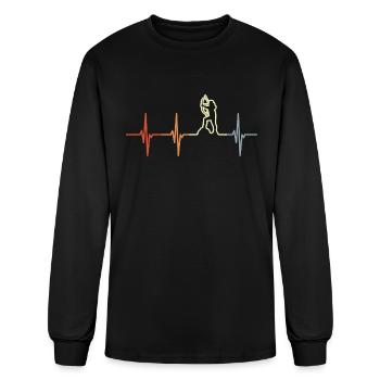 Archer Girl Cardiogram - Men's Long Sleeve T-Shirt - black - Front