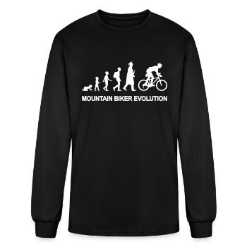 Kid To Mountain Biker - Men's Long Sleeve T-Shirt - black - Front