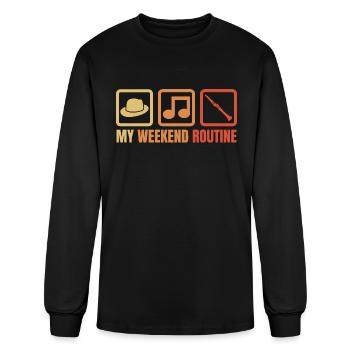 Funny Clarinetist Weekend - Men's Long Sleeve T-Shirt - black - Front