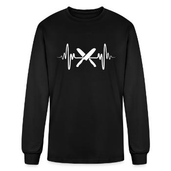Knife Heartline - Men's Long Sleeve T-Shirt - black - Front