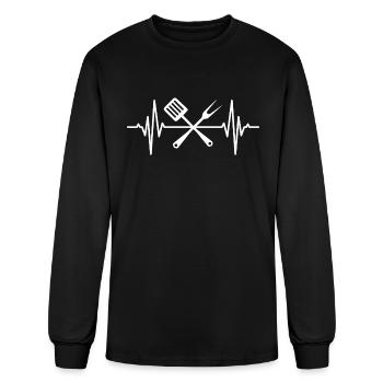 Slotted Spoon Heartline - Men's Long Sleeve T-Shirt - black - Front