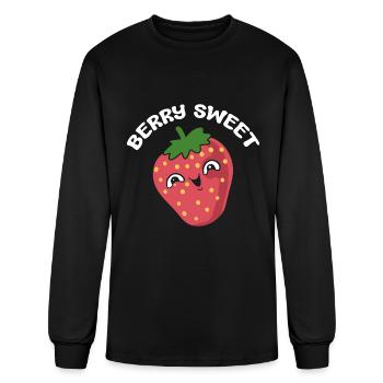 Berry Sweet Strawberry Picker - Men's Long Sleeve T-Shirt - black - Front