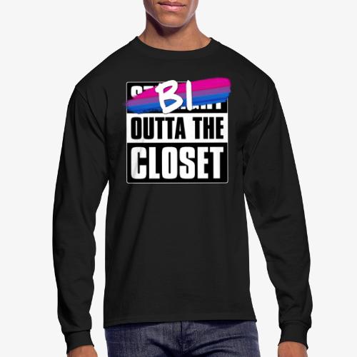 Bi Outta the Closet - Bisexual Pride - Men's Long Sleeve T-Shirt