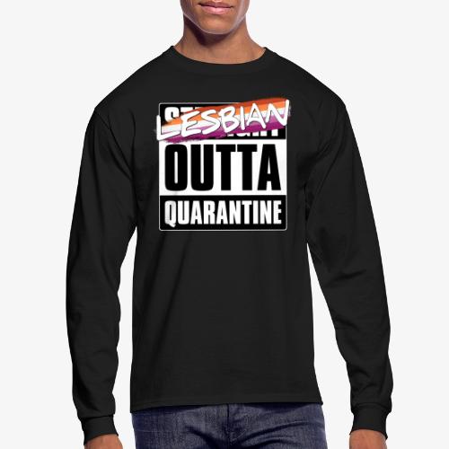 Lesbian Outta Quarantine - Lesbian Pride - Men's Long Sleeve T-Shirt