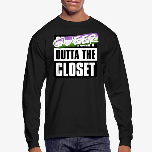 Queer Outta the Closet - Genderqueer Pride - Men's Long Sleeve T-Shirt