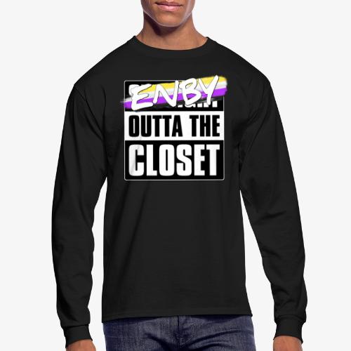 Enby Outta the Closet - Nonbinary Pride - Men's Long Sleeve T-Shirt
