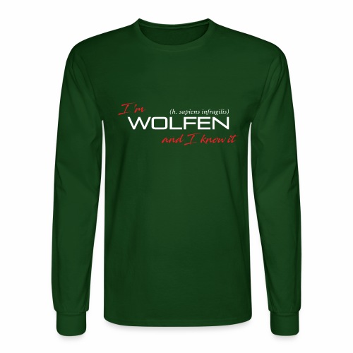 Wolfen Atitude on Dark - Men's Long Sleeve T-Shirt