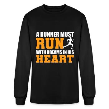 Marathon Lover Marathon Racer - Men's Long Sleeve T-Shirt - black - Front
