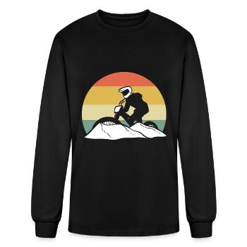 Mountain Biking Mountain Biker - Men's Long Sleeve T-Shirt - black - Front