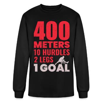 Hurdles Hurdling Hurdler Running Runner Athletes - Men's Long Sleeve T-Shirt - black - Front