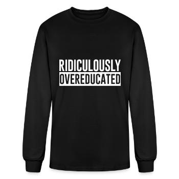 Ridiculously Overeducated - Men's Long Sleeve T-Shirt - black - Front