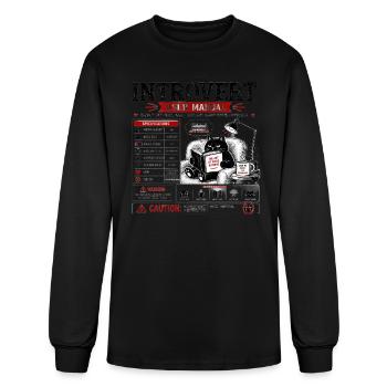 Introvert User Manual Tee - Men's Long Sleeve T-Shirt - black - Front