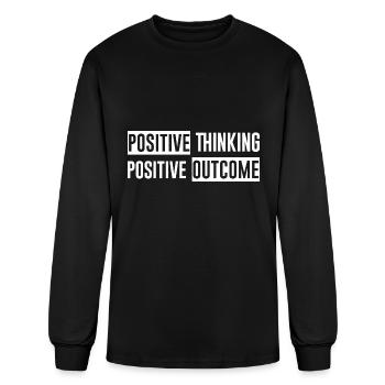 Positive Thinking Positive Outcome - Men's Long Sleeve T-Shirt - black - Front