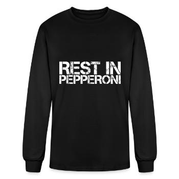 Rest In Pepperoni 3 - Men's Long Sleeve T-Shirt - black - Front