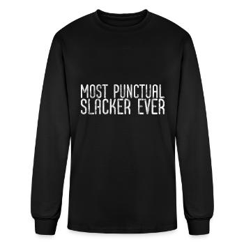 Most Punctual Slacker Ever 3 - Men's Long Sleeve T-Shirt - black - Front