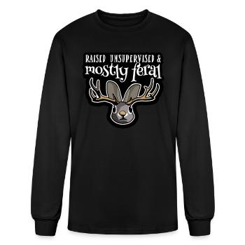 Élevé sans surveillance et principalement sauvage - T-shirt à manches longues Homme - noir - Devant