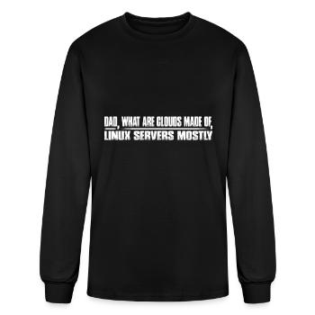 What Are Clouds Made Of, Linux Servers Mostly 10 - Men's Long Sleeve T-Shirt - black - Front