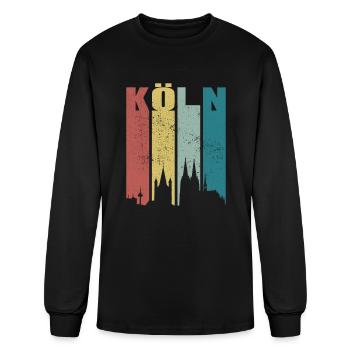 Cologne Skyline Köln Lover Retro Gift I Love Köln - Men's Long Sleeve T-Shirt - black - Front