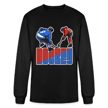 Hockey - Cadeau de hockey sur glace pour les joueurs sportifs de hockey - T-shirt à manches longues Homme - noir - Devant