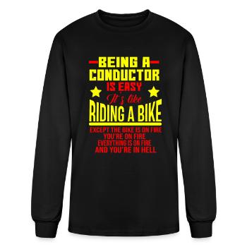 Conductor Profession - Men's Long Sleeve T-Shirt - black - Front