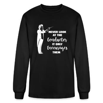 Conductor Person - Men's Long Sleeve T-Shirt - black - Front