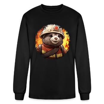 Firefighter moles - Men's Long Sleeve T-Shirt - black - Front