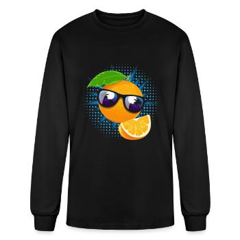 Orange Sunglasses Juice Fruit - Men's Long Sleeve T-Shirt - black - Front