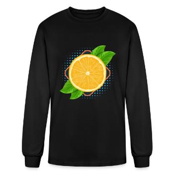Orange Juicy Juice Fruit - Men's Long Sleeve T-Shirt - black - Front