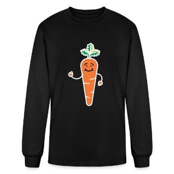 Carrot Man Carrot Vegetable - Men's Long Sleeve T-Shirt - black - Front
