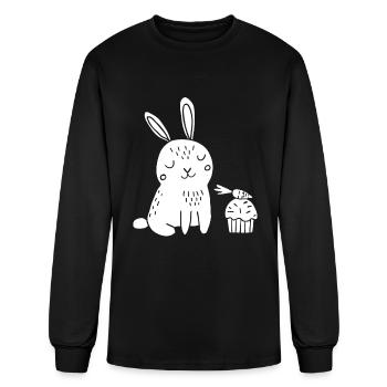 Carrot Cake Bunny Rabbit Carrot - Men's Long Sleeve T-Shirt - black - Front