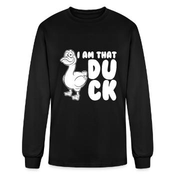 Je suis cet oiseau canard - T-shirt à manches longues Homme - noir - Devant