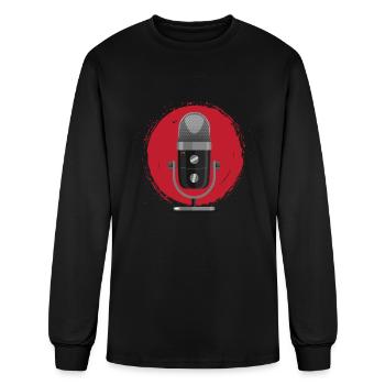 Podcast Mikrofon Podcasting - Men's Long Sleeve T-Shirt - black - Front