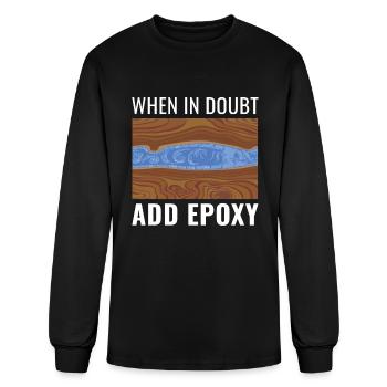 Add Epoxy Resin Joiner Wood - Men's Long Sleeve T-Shirt - black - Front