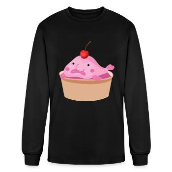Blob Cupcake Blobfish Fish Sea - Men's Long Sleeve T-Shirt - black - Front