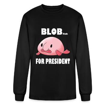 Blob For President Blobfish Fish Sea - Men's Long Sleeve T-Shirt - black - Front
