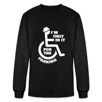 Only For The Parking Wheelchair Users - Men's Long Sleeve T-Shirt - black - Front