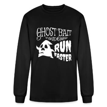 Ghost Bait Run Faster Ghost Halloween - Men's Long Sleeve T-Shirt - black - Front