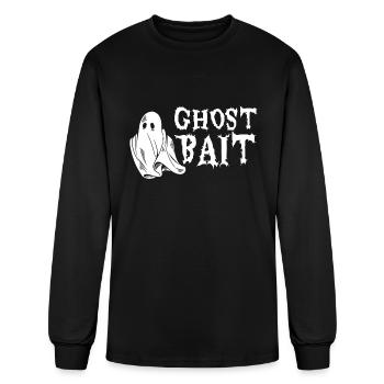 Motif d’Halloween d’appât fantôme - T-shirt à manches longues Homme - noir - Devant