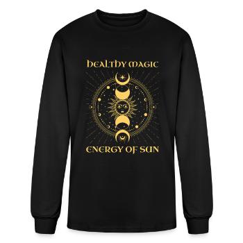 Healthy Magic Sun Moon Universe - Men's Long Sleeve T-Shirt - black - Front