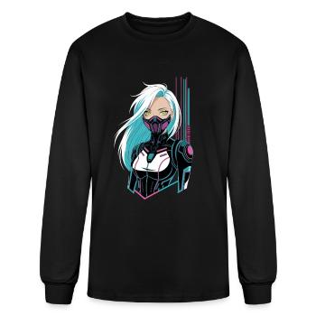 Cyberpunk Girl - Men's Long Sleeve T-Shirt - black - Front