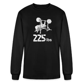 Bench Press 225 lbs - Men's Long Sleeve T-Shirt - black - Front