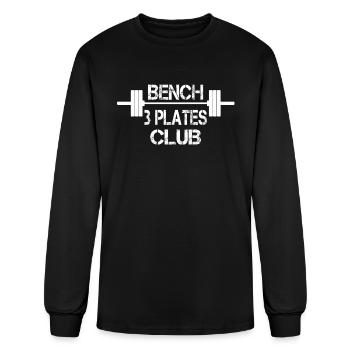 Bench 3 Plates Club - Men's Long Sleeve T-Shirt - black - Front