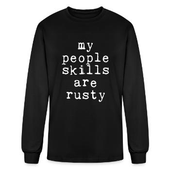 Mes compétences relationnelles sont rouillées 8 - T-shirt à manches longues Homme - noir - Devant