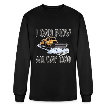 I Can Plow All Day Long 3 - Men's Long Sleeve T-Shirt - black - Front