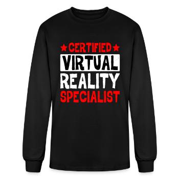 Spécialiste certifié en réalité virtuelle - T-shirt à manches longues Homme - noir - Devant