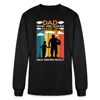 What Are Clouds Made Of, Linux Servers Mostly 7 - Men's Long Sleeve T-Shirt - black - Front