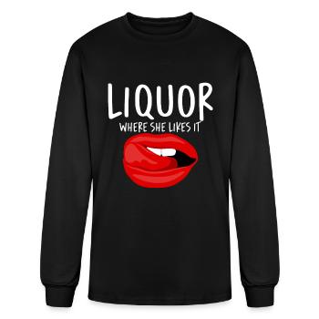 Liquor Where She Likes It 4 - Men's Long Sleeve T-Shirt - black - Front