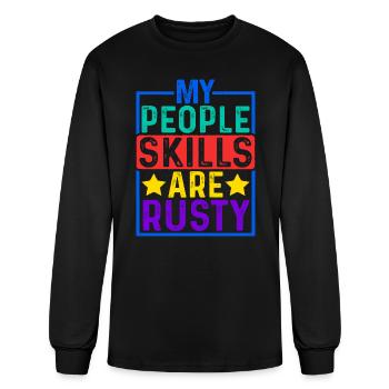 Mes compétences relationnelles sont rouillées 12 - T-shirt à manches longues Homme - noir - Devant